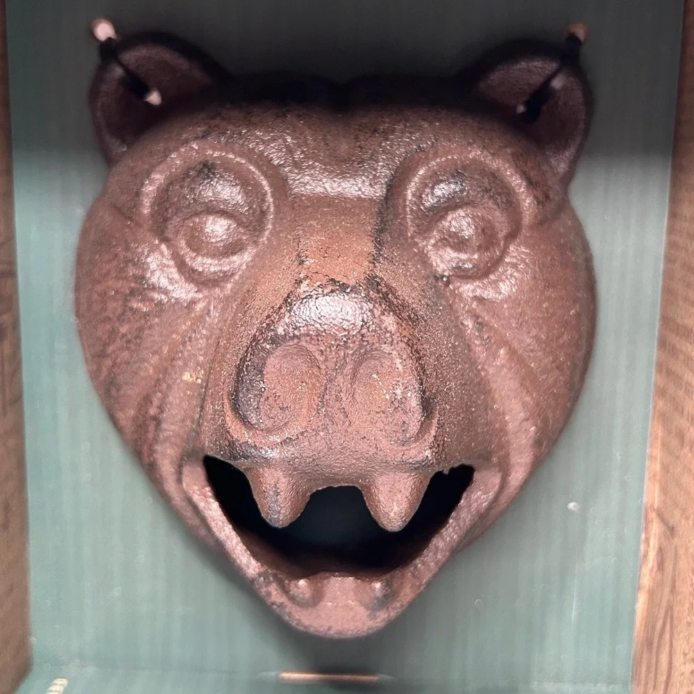 The‎ Kraftsman Co Bear Wall Mounted Bottle Opener Cast Iron Rustic Bar Man Cave